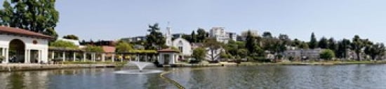Lake Merritt in Oakland California USA Canvas Art - Panoramic Images (40 x 10)