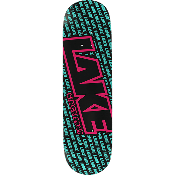 Lake Miami Vice Logo Skateboard Deck 8.3 Black Blue Pink