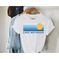 thumbnail image 1 of Lake Michigan Sunset Graphic Tee, Great Lakes Unisex Shirt, 1 of 2