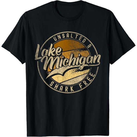 Lake Michigan Unsalted Shark Free Great Lakes T-Shirt