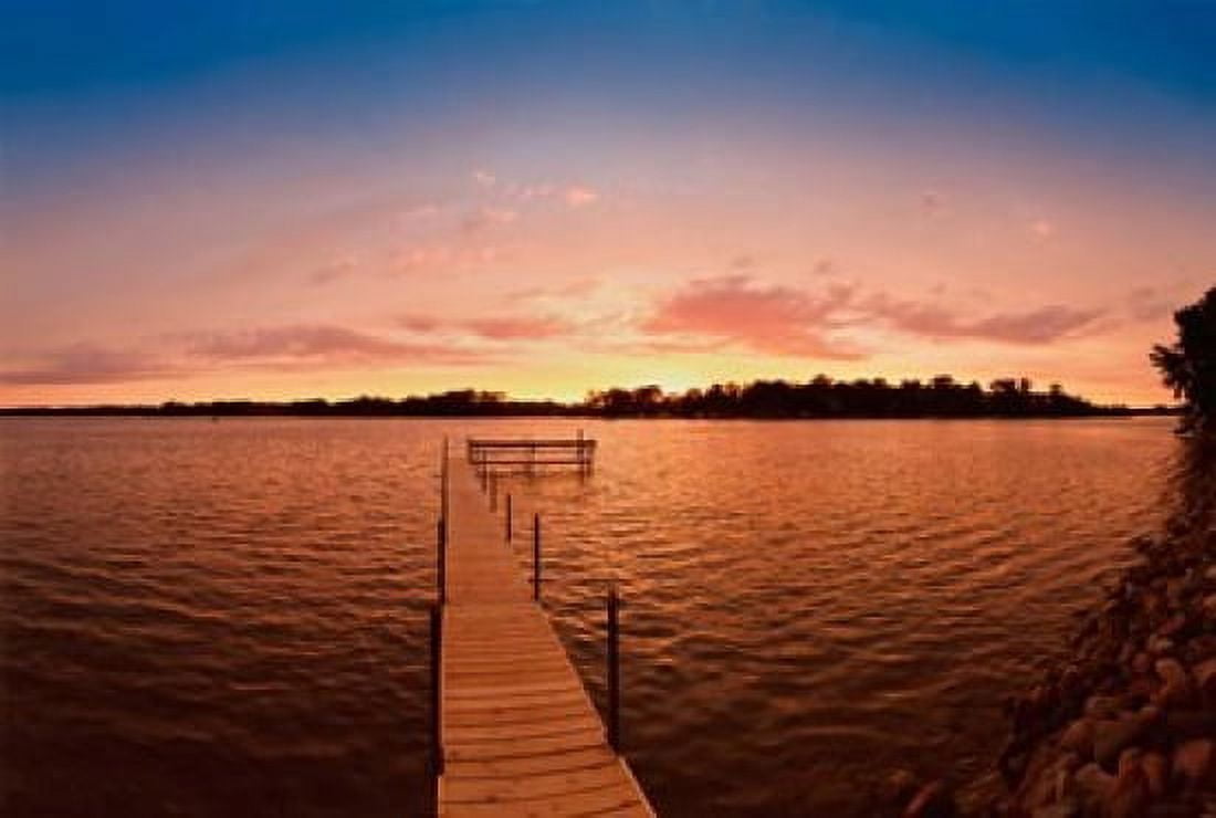 Lake Minnetonka Pier Minnesota Canvas Art - Panoramic Images (18 x 12)