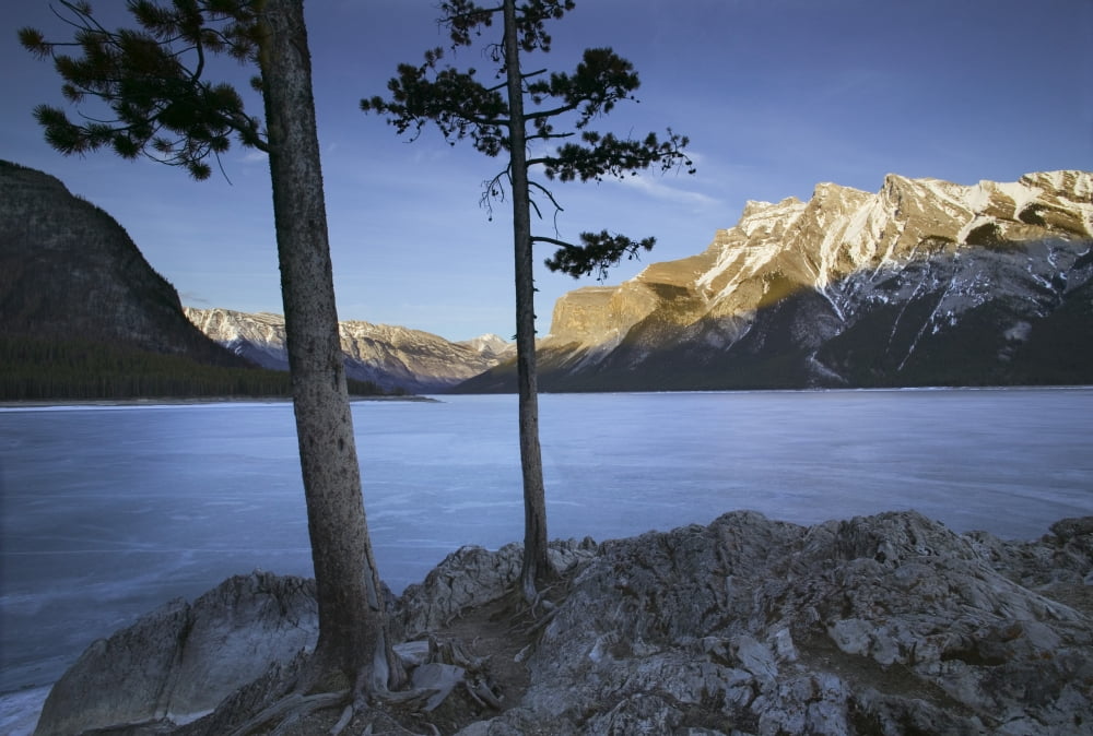 Lake Minnewanka And Mt Inglismaldie Banff National Park Alberta Canada Canvas Art - Darwin Wiggett Design Pics (17 x 11)