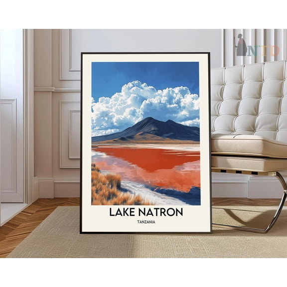 Lake Natron Poster, Lake Natronlake Natron Print, Lake Natron Photo, Lake Natron Poster Print, Lake Natron Tanzania Poster Wall Art, Modern Wall Decor, 8x12 UNFRAMED