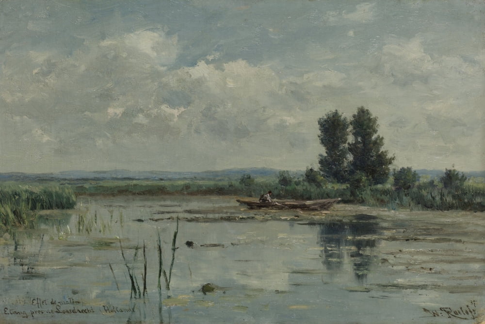 Lake Near Loosdrecht Canvas Art - (24 x 18)