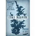 thumbnail image 1 of Lake Norman, North Carolina, Lake Essentials, Shape, Acreage and County (16x24 Giclee Gallery Art Print, Vivid Textured Wall Decor), 1 of 3