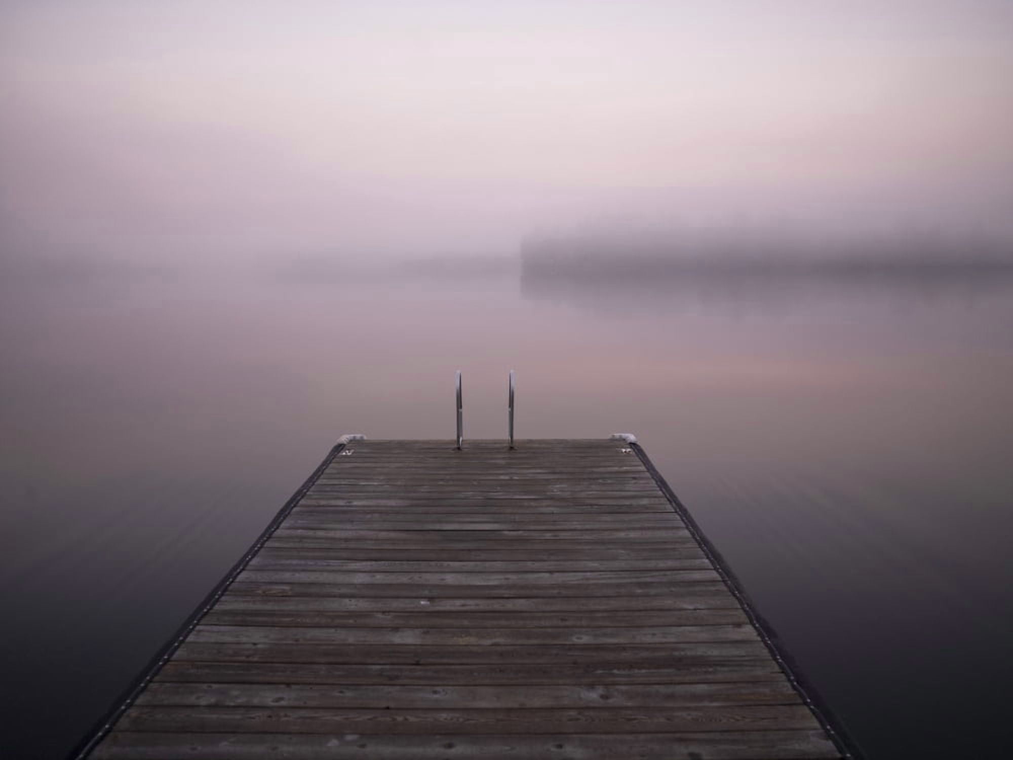 Lake Of The Woods Ontario Canada A Dock On The Water Canvas Art - Keith Levit Design Pics (36 x 26)