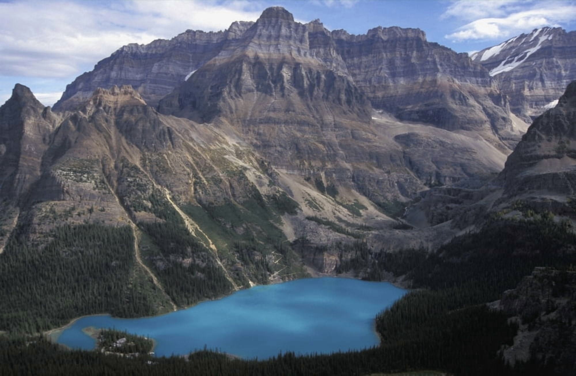 Lake Ohara In Canadian Rockies Canvas Art - Heather Elton Design Pics (17 x 11)