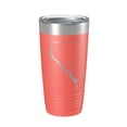 thumbnail image 1 of Lake Oliver Map Tumbler Travel Mug Insulated Laser Engraved Coffee Cup Alabama Georgia 20 oz Coral, 1 of 1