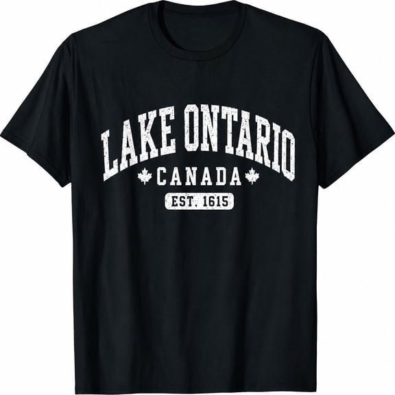 Lake Ontario Canada Vintage EST 1615 Canadian Pride T-Shirt