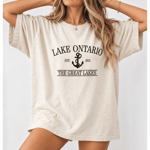 Lake Ontario Est 1615 Anchor Great Lakes Graphic T-Shirt, Unisex Fit