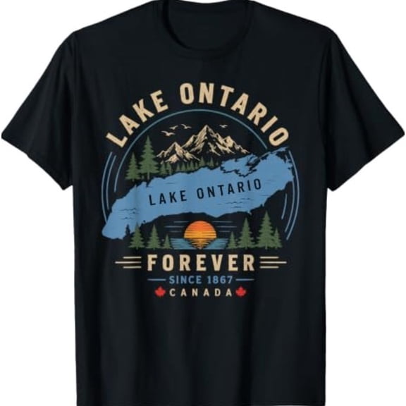 Lake Ontario Forever Canada Since 1867 Vintage Lakeside T-Shirt