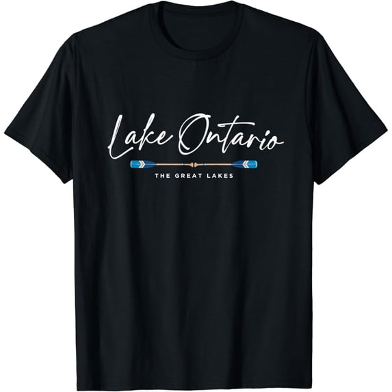 Lake Ontario Great Lakes Oars Graphic Nautical Travel T-Shirt