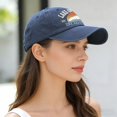thumbnail image 1 of Lake Ontario Great Lakes Vintage Map Washed Baseball Cap for Men Women,One Size, 1 of 6