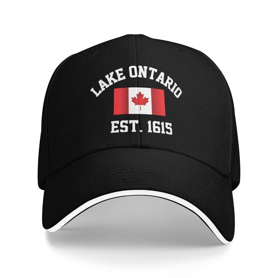 Lake Ontario Hat Unisex Baseball Cap Adjustable Strap Cotton Dad Hat Casual Great Lakes Inspired Outdoor Headwear For Men Women