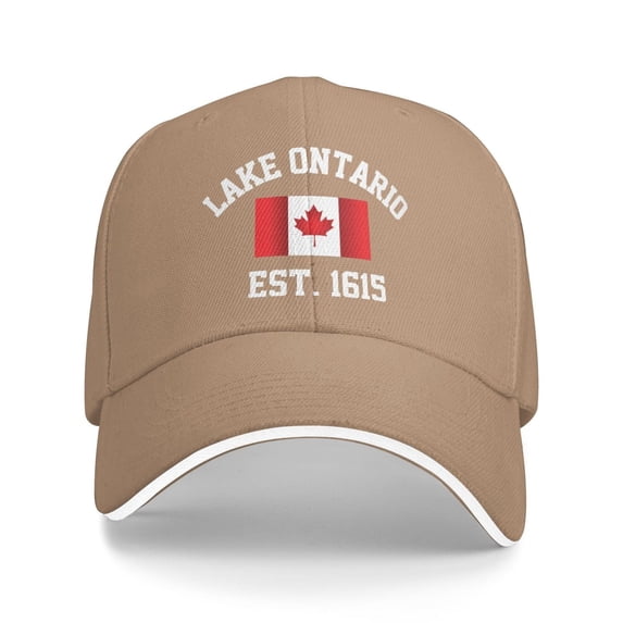 Lake Ontario Hat Unisex Baseball Cap Adjustable Strap Cotton Dad Hat Casual Great Lakes Inspired Outdoor Headwear For Men Women