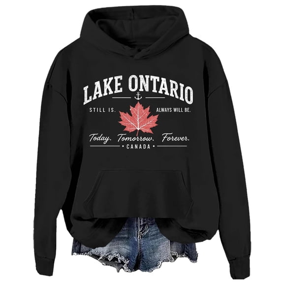 Lake Ontario Hoodies Sweatshirts for Men Hoodie Sweatshirt - Long Sleeve Casual Pullover Daily Wear Top