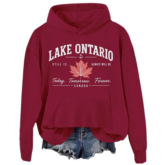 Lake Ontario Hoodies Sweatshirts for Men Hoodie Sweatshirt - Long Sleeve Casual Pullover Daily Wear Top