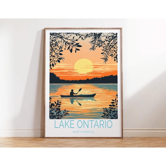 Lake Ontario North America Great Lakes Print, Unframed Paper Print Size 8x12