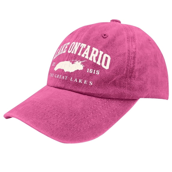 Lake Ontario Vintage Embroidered Dad Hat, Great Lakes Outdoor Sports Travel Cap One Size