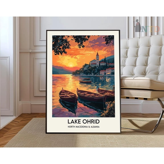 Lake Orhid Print, Lake Orhidlake Orhid Poster, Lake Orhid Photo, Lake Orhid Poster Print, Lake Orhid Travel Poste Wall Art, Modern Wall Decor, 8x12 UNFRAMED