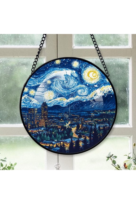 Lake Oswego City Oregon, Personalized 2025, Lake Oswego Ornaments 2025, Lake Oswego Gift, Stained Glass Suncatcher Ornaments Travel hb7IRX