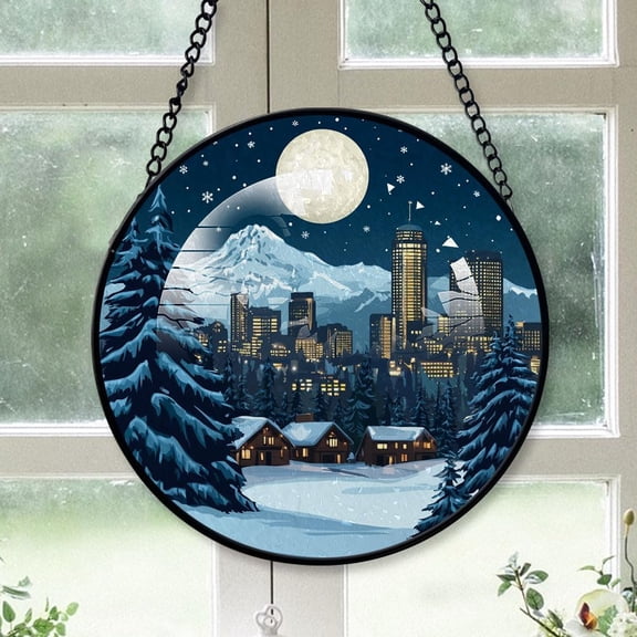 Lake Oswego City Oregon, Personalized Ornaments 2025, Lake OswegoStained Glass Suncatcher 2025, Lake Oswego Gift, Travel Decor l2Vcq3