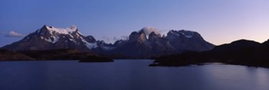 Lake Pehoe in Torres Del Paine National Park Patagonia Chile Canvas Art - Panoramic Images (36 x 12)
