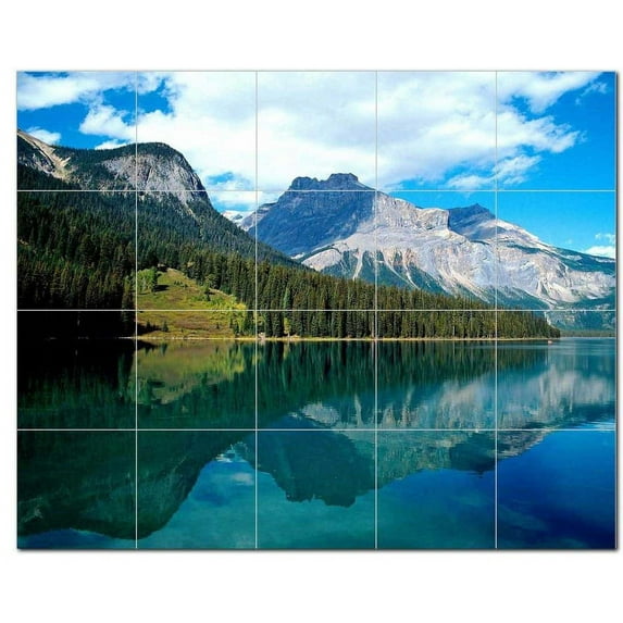 Lake Photo Ceramic Tile Mural Kitchen Backsplash Bathroom Shower, 405326-M54