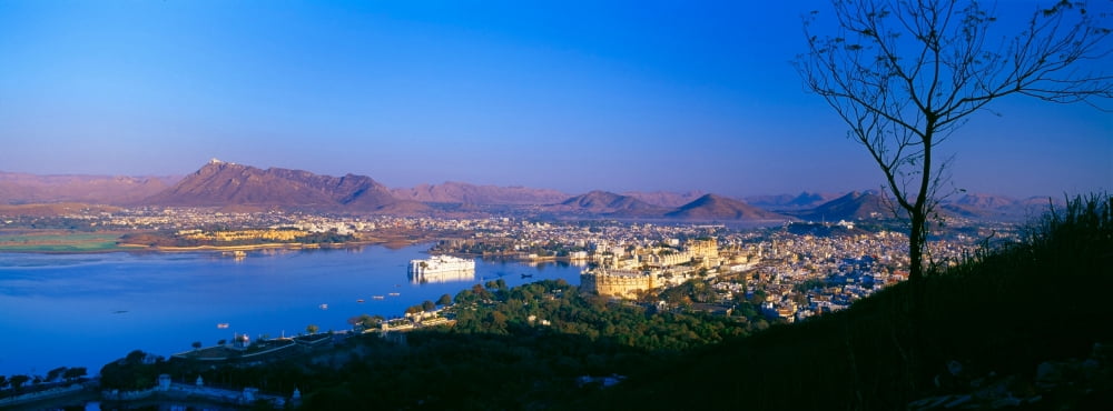 Lake Pichola Udaipur Rajasthan India Canvas Art - Panoramic Images (27 x 9)