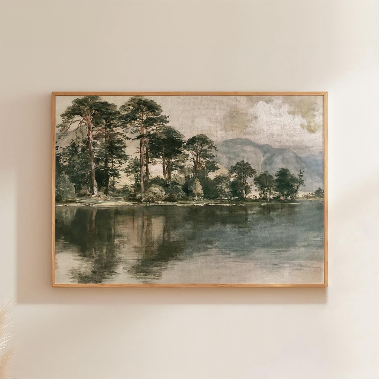 Lake Pine Landscape Forest Reflection Paper Poster , Poster Print Only ...