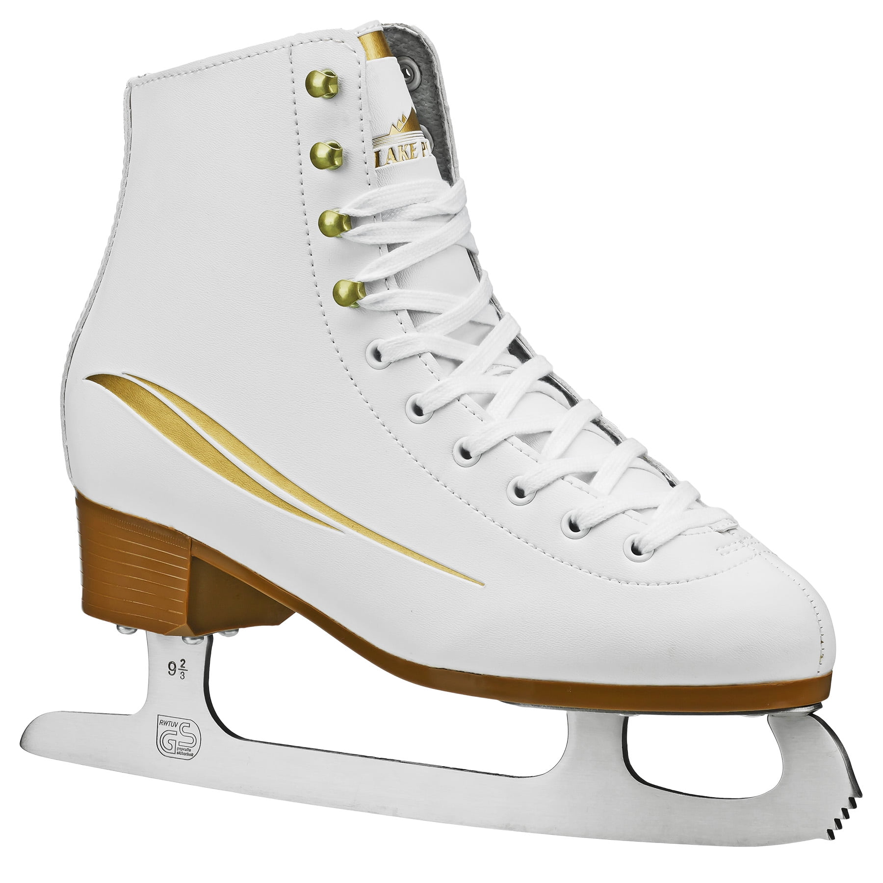 LANGE Classic Women's White Figure Skating Ice Skates Made in Canada USA  Size 7N