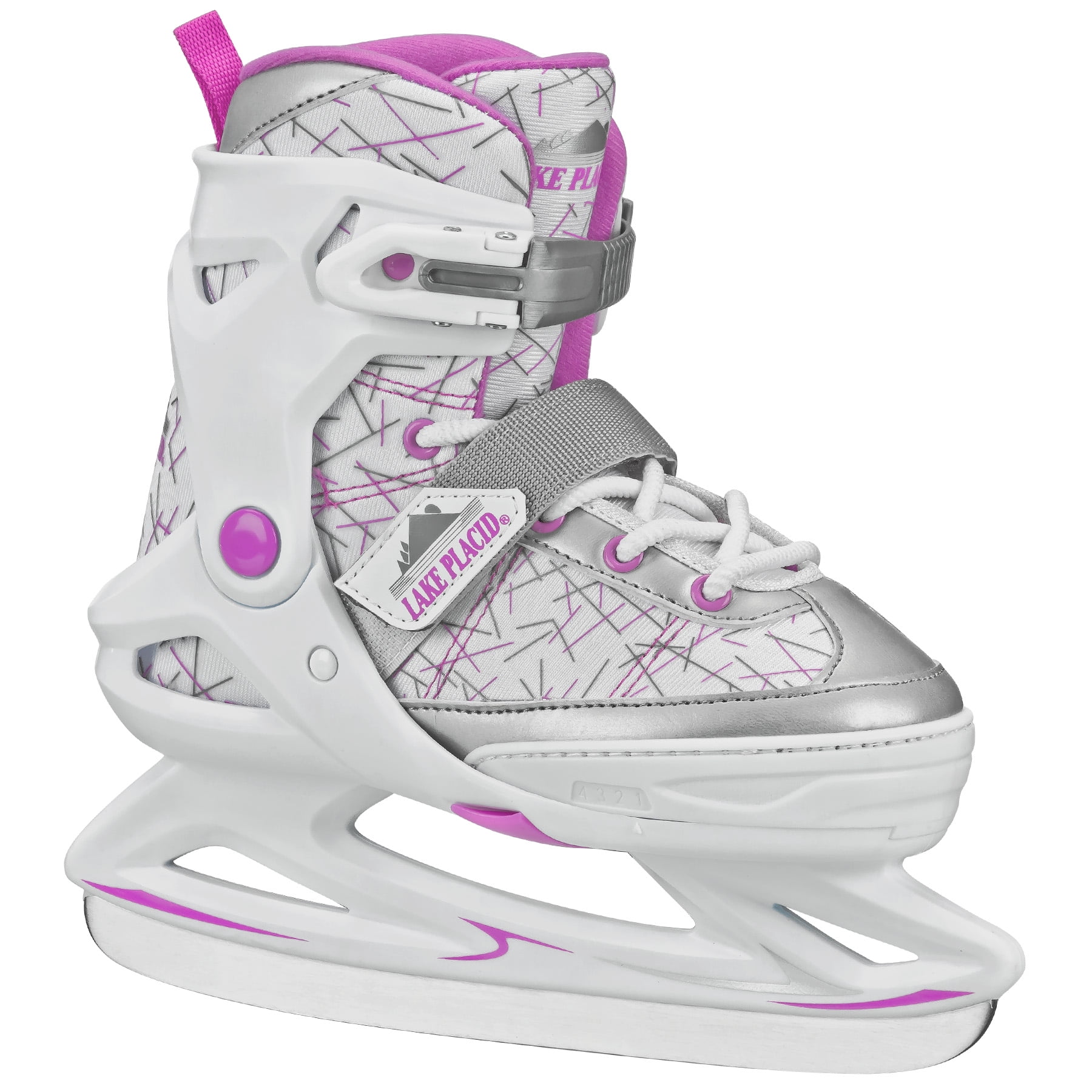 Lake Placid Peak Adjustable Ice Skates Fuchsia Medium 1 4