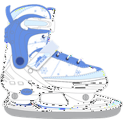 Roller Derby Lightweight Youth Glacier Adjustable Unisex Ice Skates, White/Blue, Small (11-1)