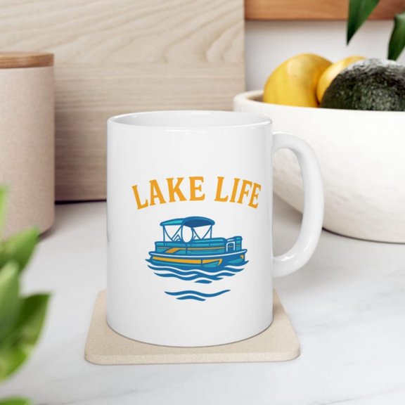 Lake Pontoon Ceramic Mug Boating Enthusiast Gift.jpg