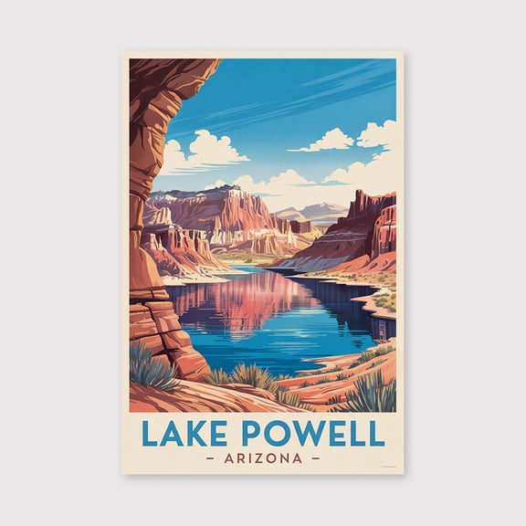 Lake Powell Travel Print Canvas Wall Art, Lake Powell Wall Hanging Home decor Lake Powell Canvas Art, Arizona Art Canvas Arizona Print Canvas-1WN169