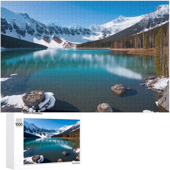Lake Puzzle 1000 Pieces Jigsaw Puzzles for Adults,30"x20" Large Puzzle The Land of a Country for Family Party Holiday - Each Piece is Unique Medium Difficulty Fun Jigsaw Puzzles