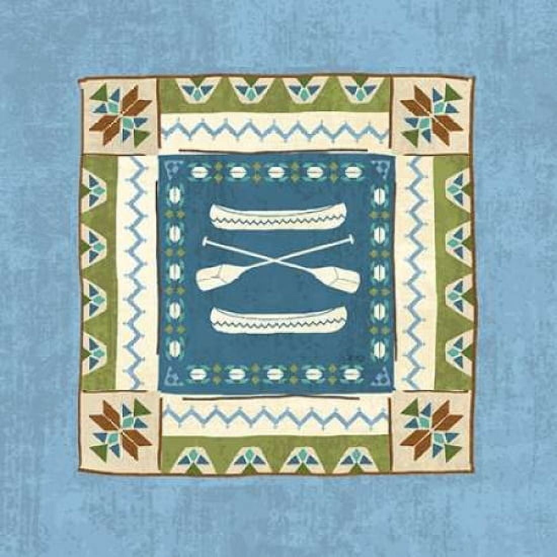 Lake Retreat Tile III Canvas Art - Veronique Charron (24 x 24)