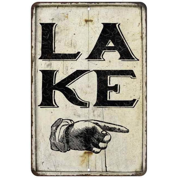 Lake Right Arrow Vintage Look Chic Distressed 8x12208120020232