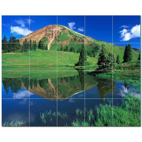 Lake River Ceramic Tile Mural Kitchen Backsplash Bathroom Shower, 405358-M54