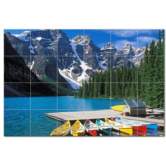 Lake River Ceramic Tile Mural Kitchen Backsplash Bathroom Shower, 405360-L64
