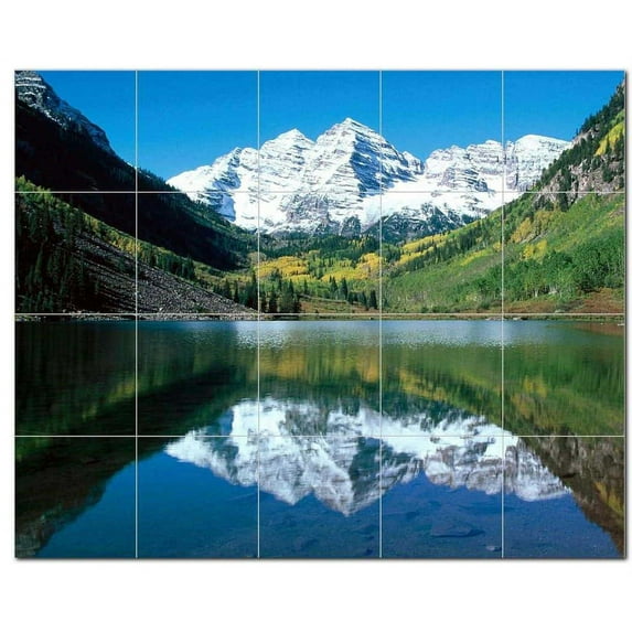 Lake River Ceramic Tile Mural Kitchen Backsplash Bathroom Shower, 405372-M54