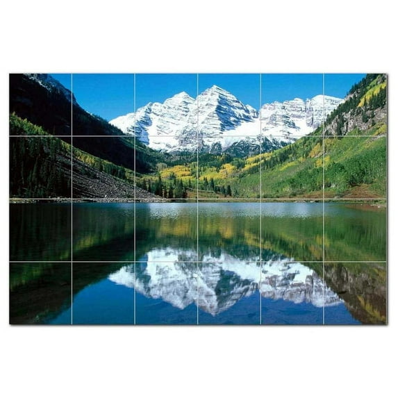 Lake River Ceramic Tile Mural Kitchen Backsplash Bathroom Shower, 405372-M64
