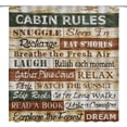 thumbnail image 1 of Lake Rules of Cabin Shower Curtain Vintage Wooden Lake Rules Rustic Lodge Funny Inspirational Quotes Plank Camping Retro Farmhouse Bathroom Decor Fabric Curtain with Hooks, 1 of 3