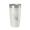 thumbnail image 1 of Lake Russell Map Tumbler Travel Mug Insulated Laser Engraved Coffee Cup Richard B. Georgia South Carolina 20 oz White, 1 of 1