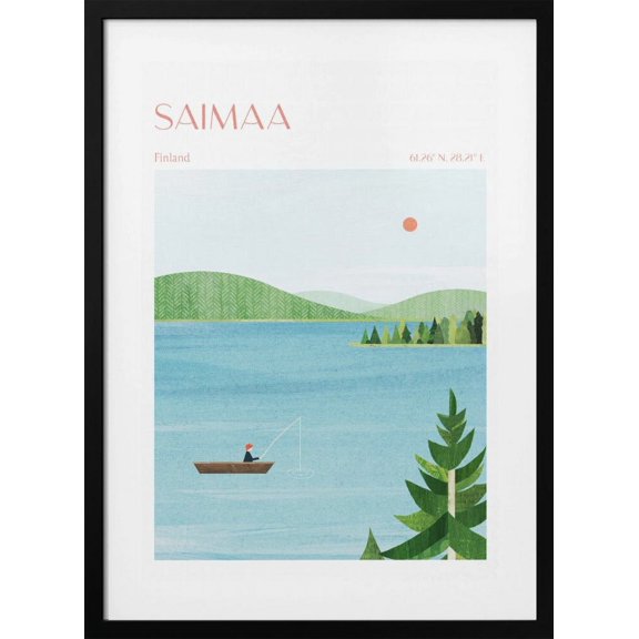 Lake Saimaa, Finland Framed Art Modern Wall Decor