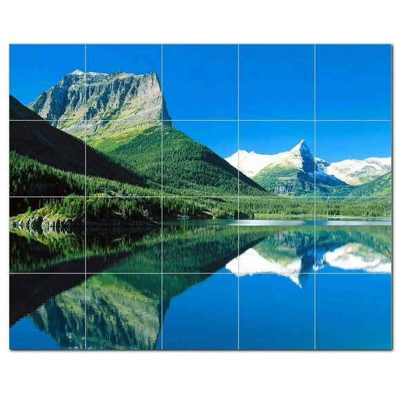 Lake Scene Ceramic Tile Mural Kitchen Backsplash Bathroom Shower, 405390-M54