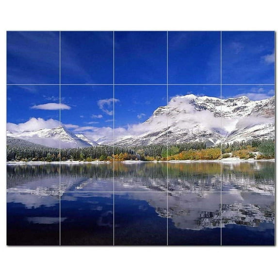 Lake Scene Ceramic Tile Mural Kitchen Backsplash Bathroom Shower, 405395-L54