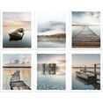 thumbnail image 1 of Lake Scene Wall Art Pictures Boat Pier Artwork Mountain Forest Prints Nature Landscape Photograph for Living Room Wall Decor Unframed 8x10 Inches Set of 6, 1 of 4