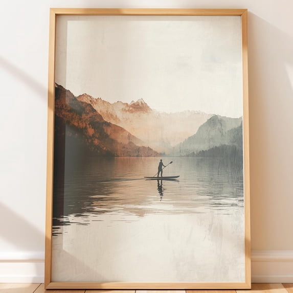 Earthy Library Lake Serene Longboarder On Glassy Nature Moody Landscape Photography ...