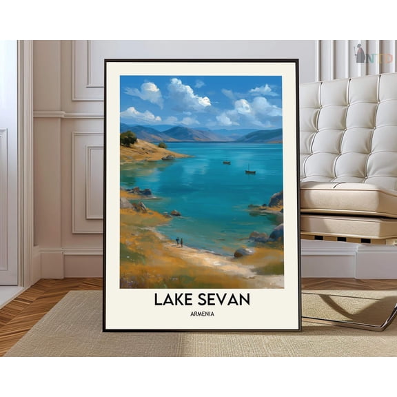 Lake Sevan Armenia Monastery Poster Unframed Paper Print